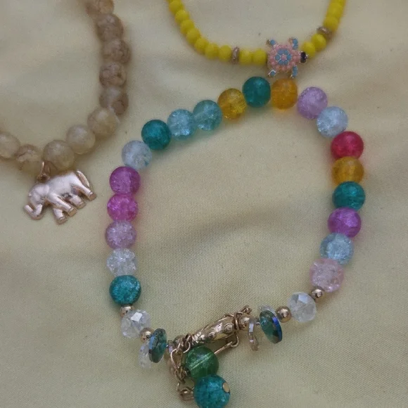 Colorful Beaded Kids Bracelets Set - Picture 2 of 4